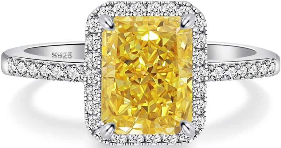 1.5ct Yellow Diamond Radiant Cut Engagement Ring