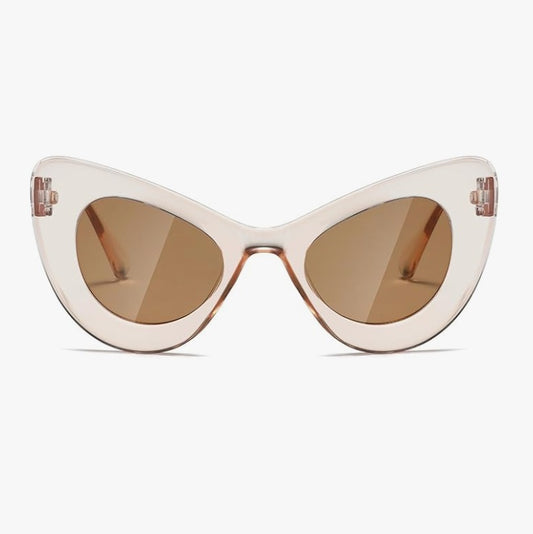 Transparent Brown Cat Eye Style Sunglasses