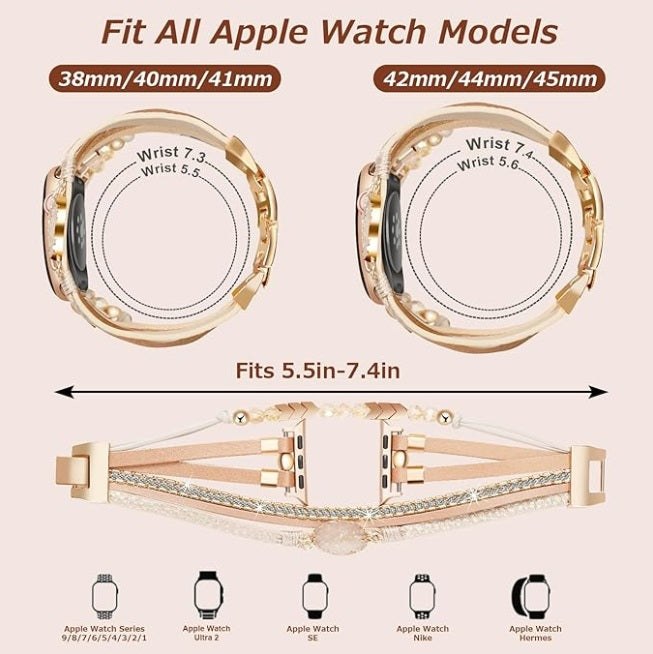 Boho Bracelet for Apple Watch Series 7, 8, or 9 - 41mm